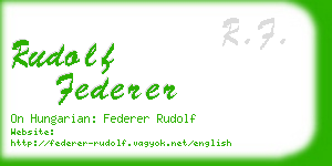 rudolf federer business card